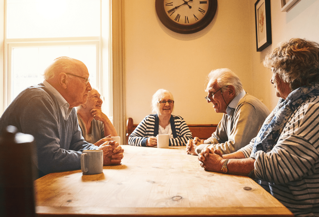Group of Old Peoples Enjoying
