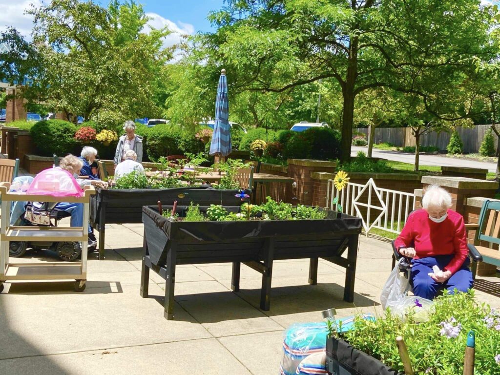 Spend time on the patio gardening